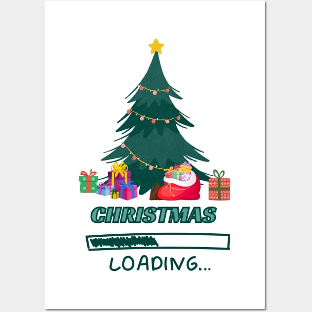 Christmas is Loading Wall Art by Quotigner